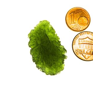 Moldavite - Drop - natural lower fragment (belly) shape - quality A+