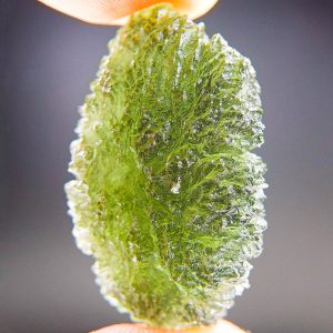 Moldavite - Drop - natural lower fragment (belly) shape - quality A+