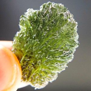 Moldavite - Drop - natural lower fragment (belly) shape - quality A+
