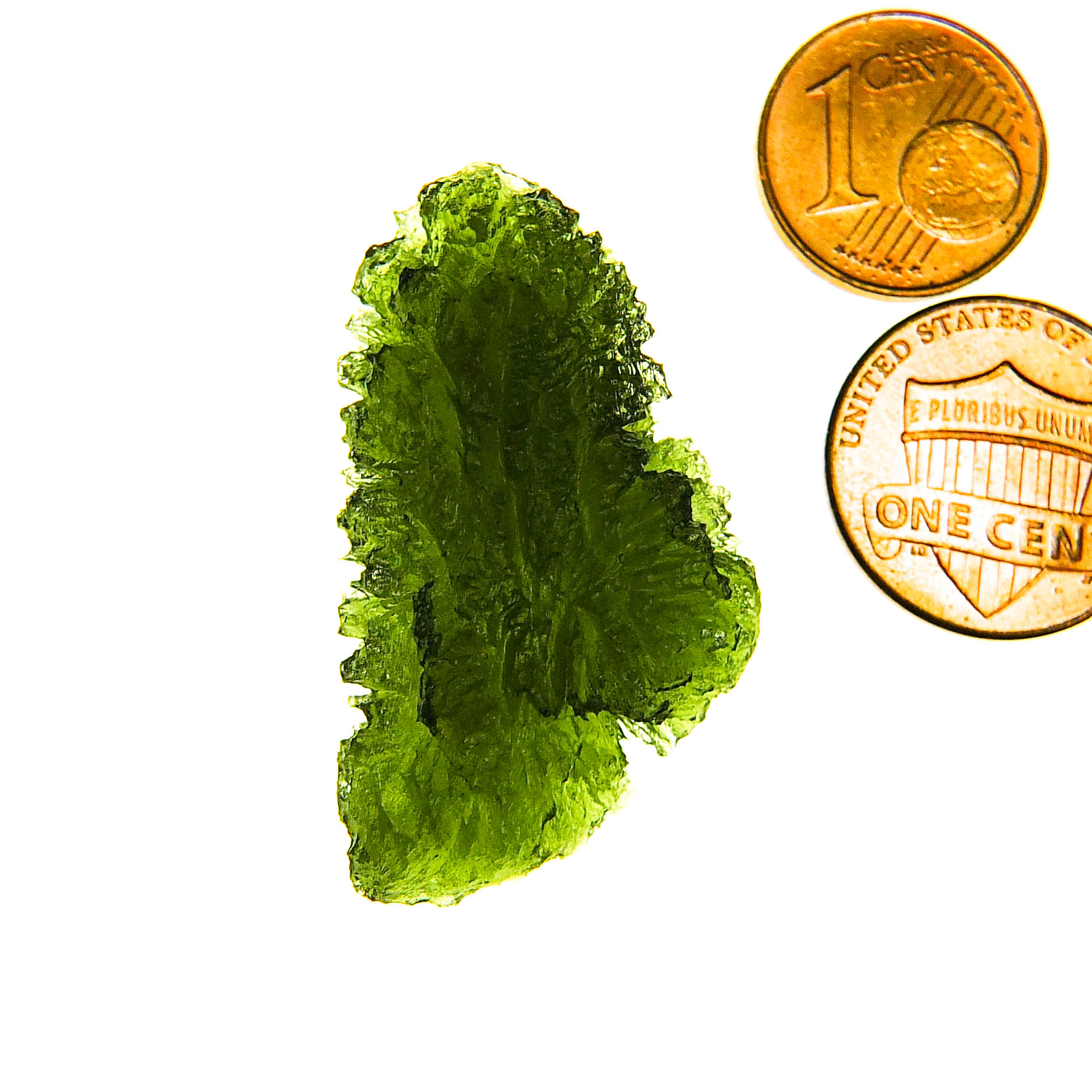 Excellent Moldavite - Drop - natural upper fragment shape - Shiny