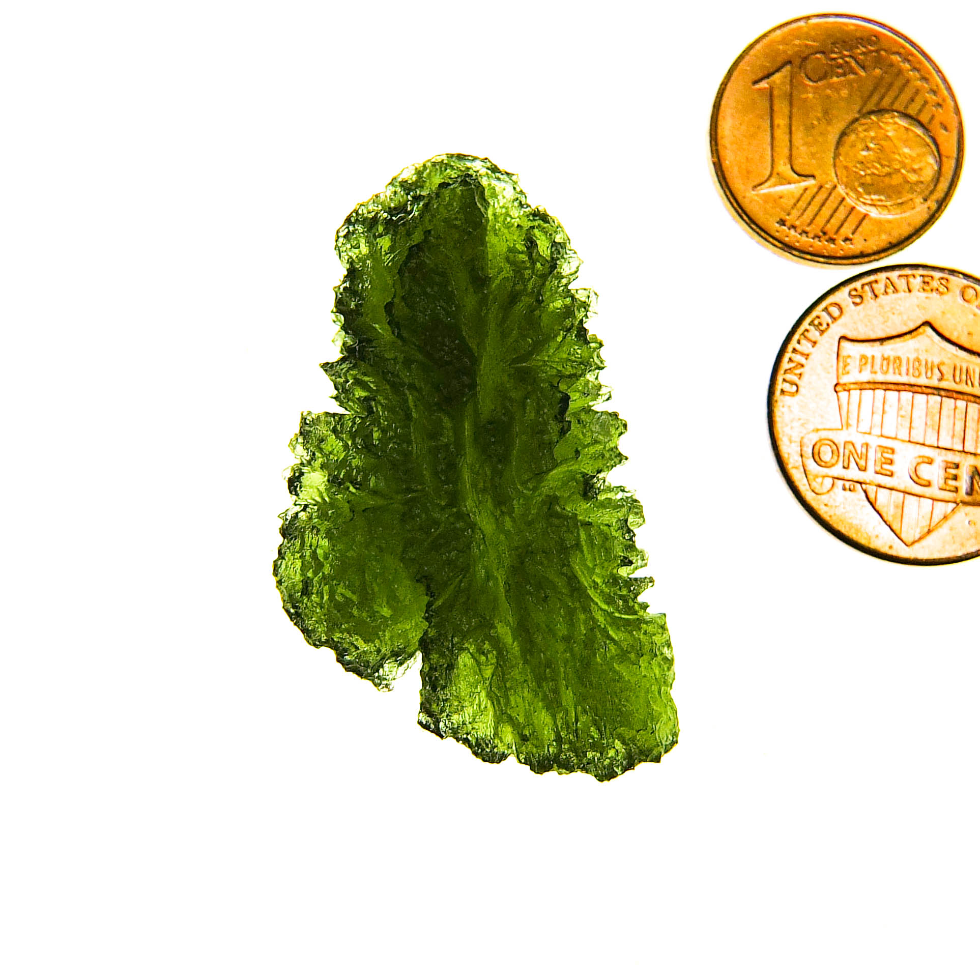 Excellent Moldavite - Drop - natural upper fragment shape - Shiny