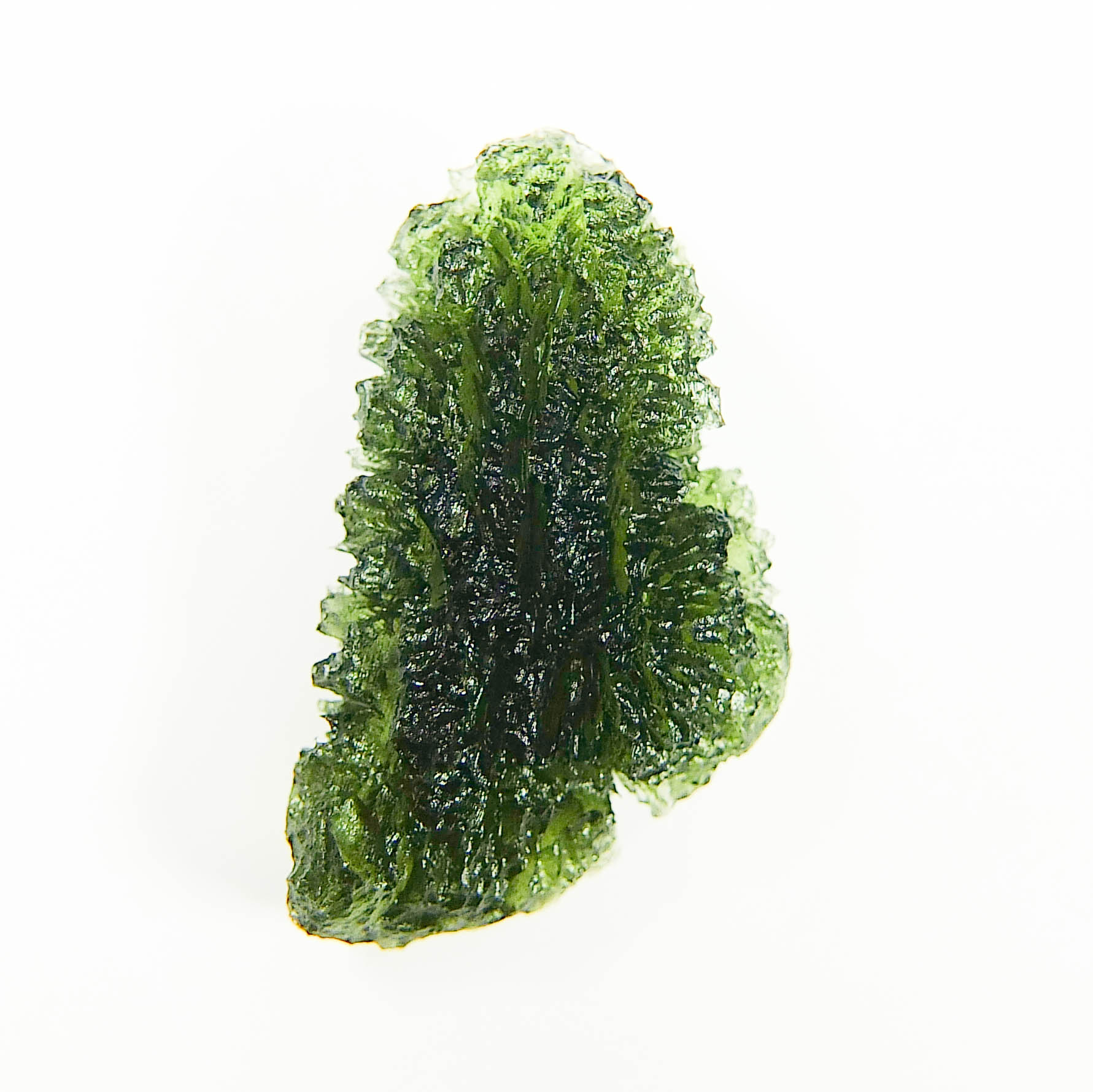 Excellent Moldavite - Drop - natural upper fragment shape - Shiny