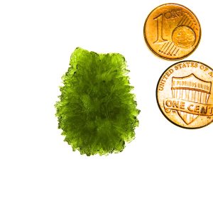 Moldavite - Drop - natural lower fragment (belly) shape - quality A+/++