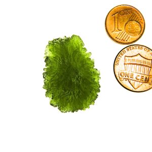 Moldavite - Drop - natural lower fragment (belly) shape - quality A+/++