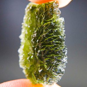 Moldavite - Drop - natural lower fragment (belly) shape - quality A+/++