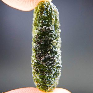 Moldavite - Drop - natural lower fragment (belly) shape - quality A+/++