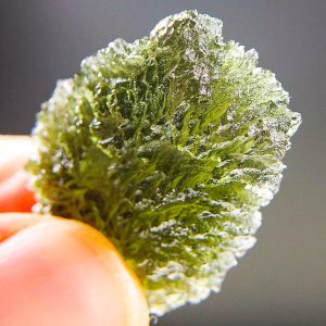 Moldavite - Drop - natural lower fragment (belly) shape - quality A+/++