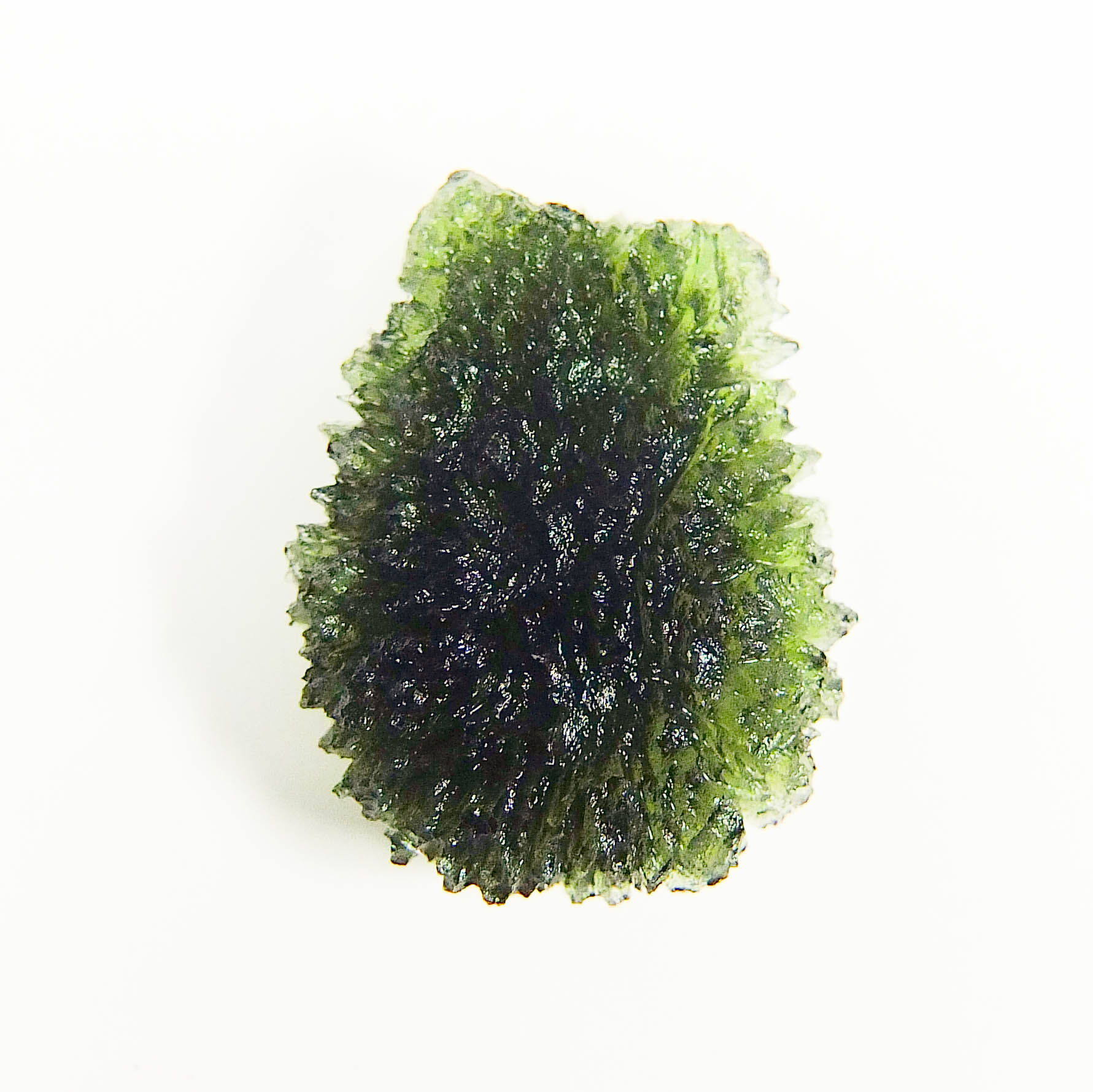 Moldavite - Drop - natural lower fragment (belly) shape - quality A+/++
