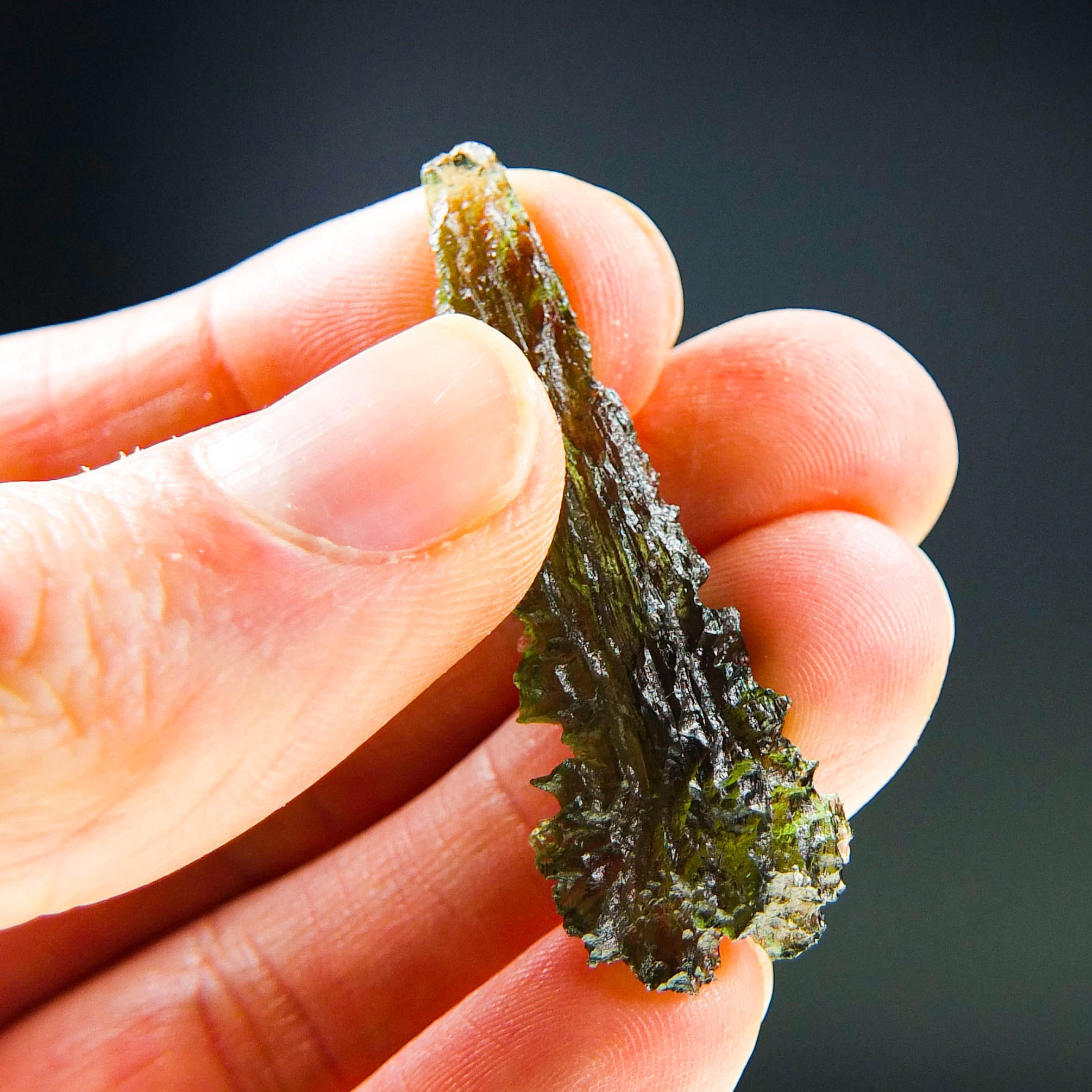 Excellent Drop - Moldavite from Besednice - Angel Chime