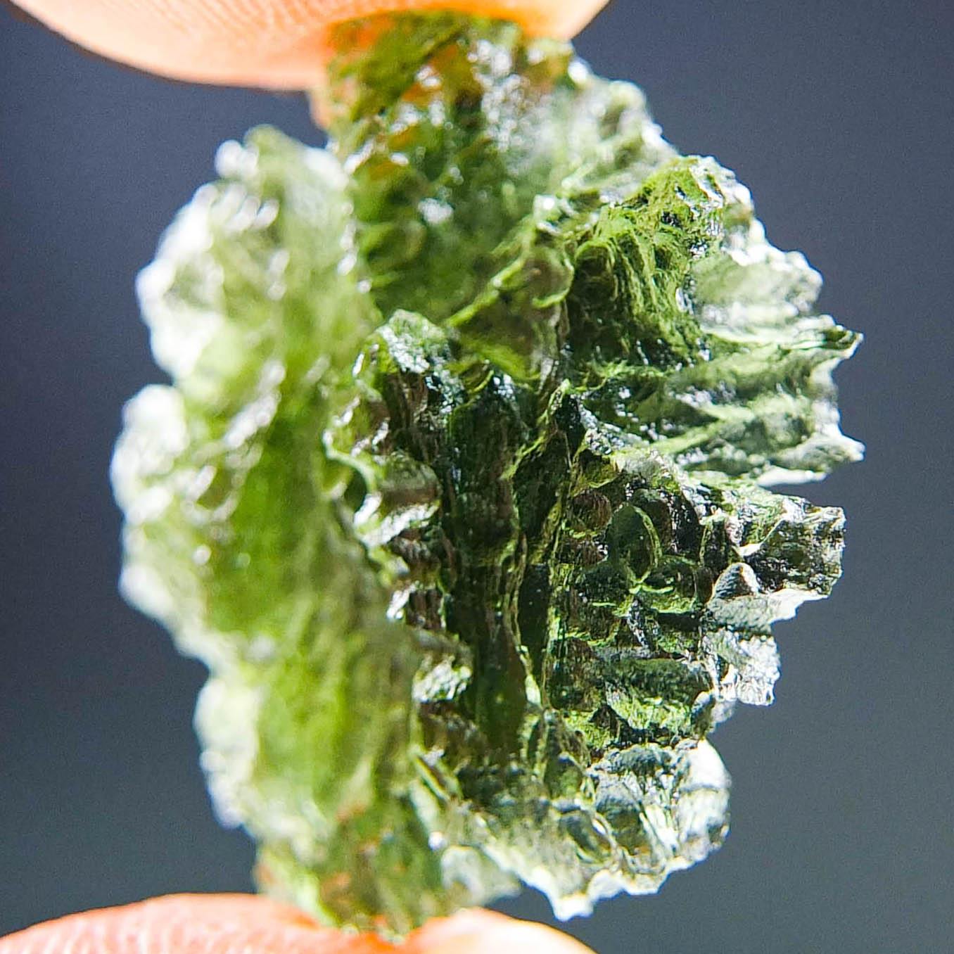 Investment Moldavite - Hedgehog from Besednice