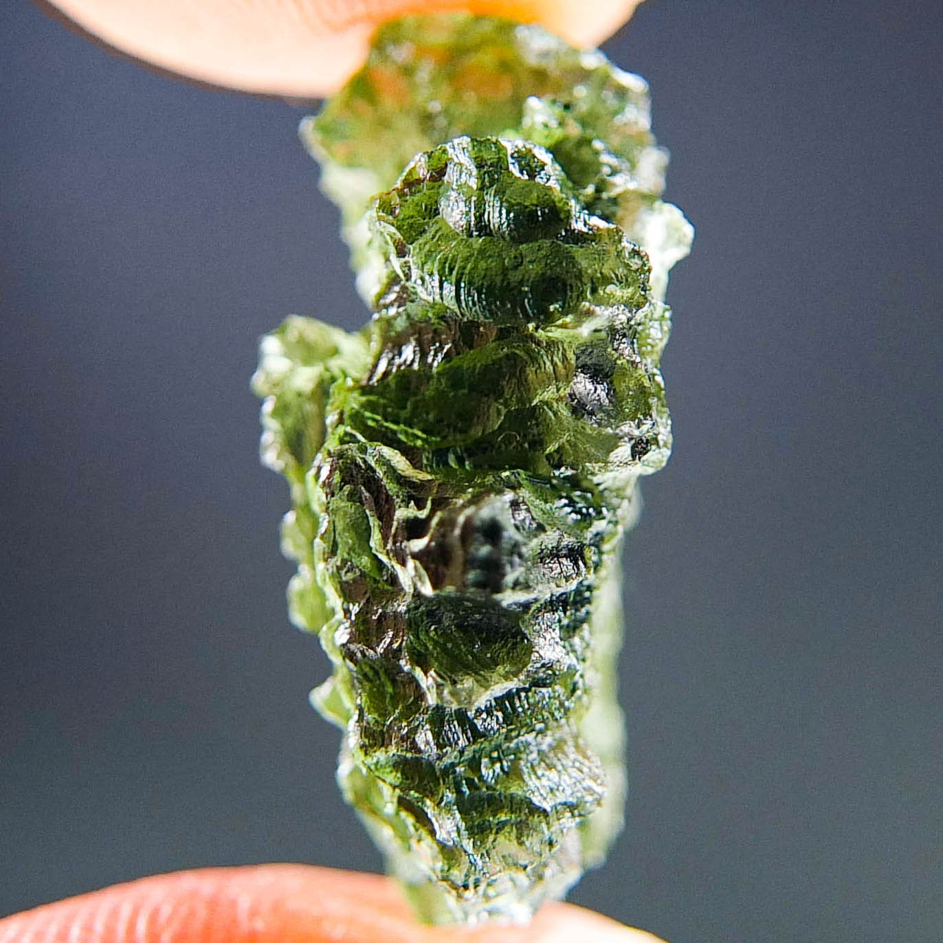 Investment Moldavite - Hedgehog from Besednice