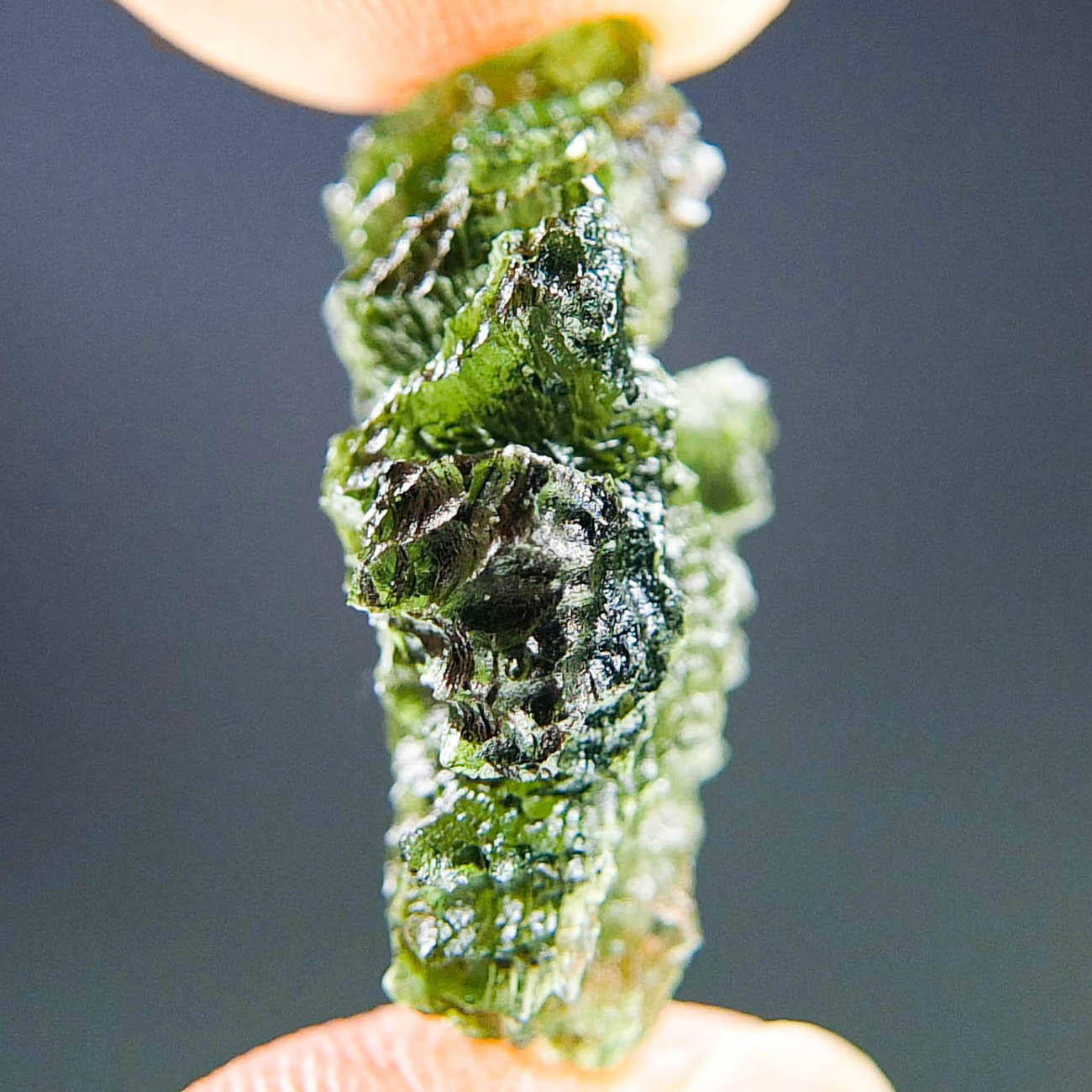 Investment Moldavite - Hedgehog from Besednice