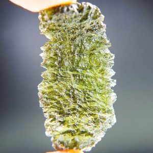 Moldavite - Hedgehog from Besednice - Uncommon shape