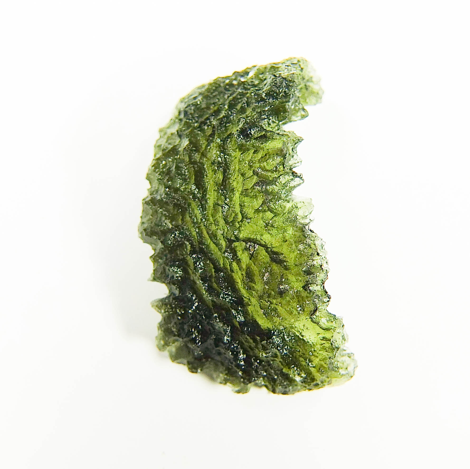 Moldavite - Hedgehog from Besednice - Uncommon shape