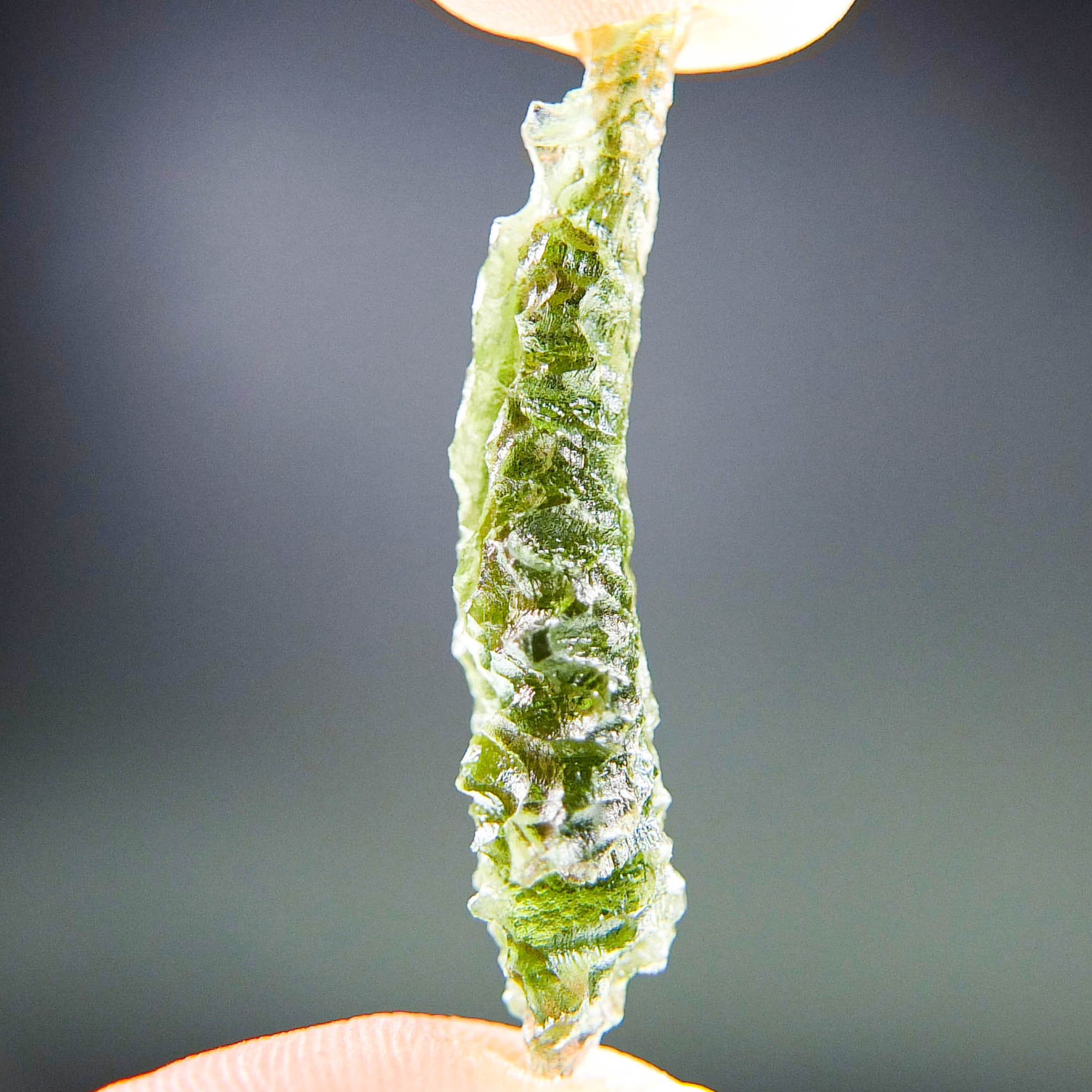 Investment Moldavite - Hedgehog from Besednice