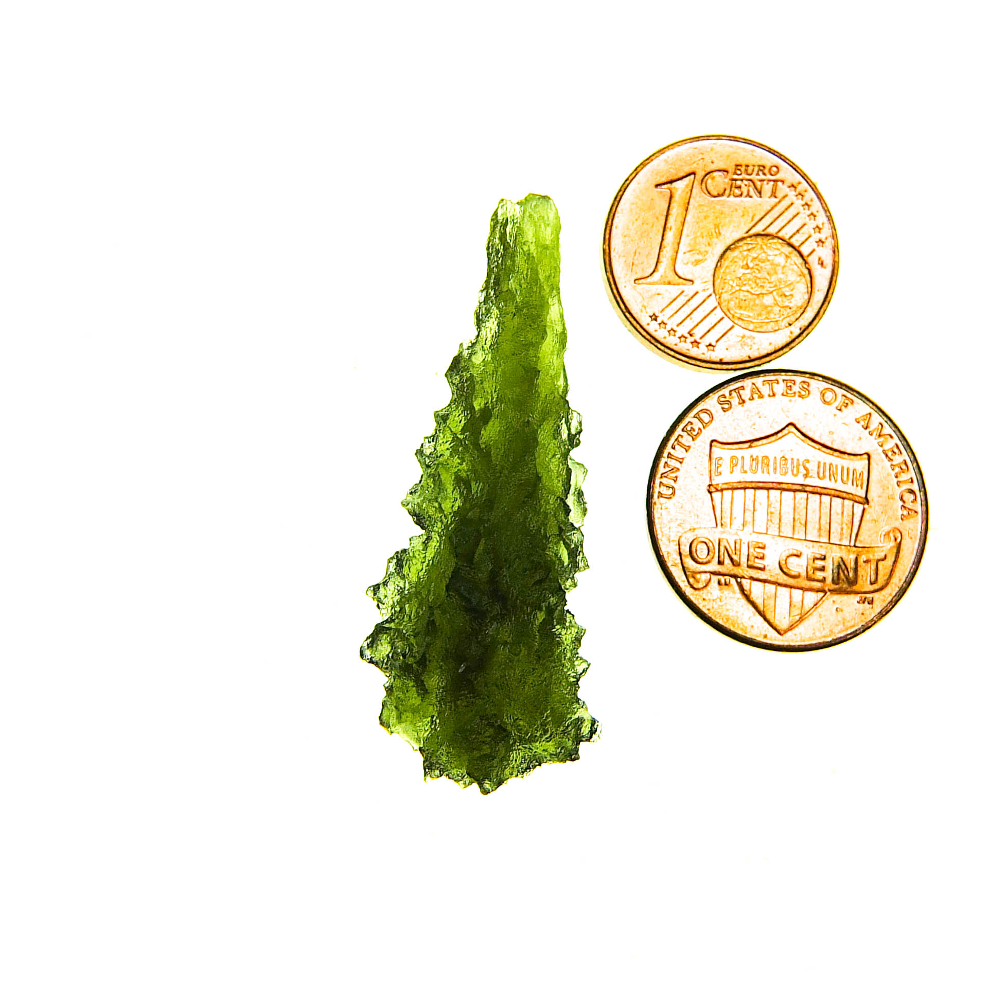 Investment Moldavite - Hedgehog from Besednice - Drop shape