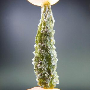 Investment Moldavite - Hedgehog from Besednice - Drop shape