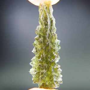 Investment Moldavite - Hedgehog from Besednice - Drop shape