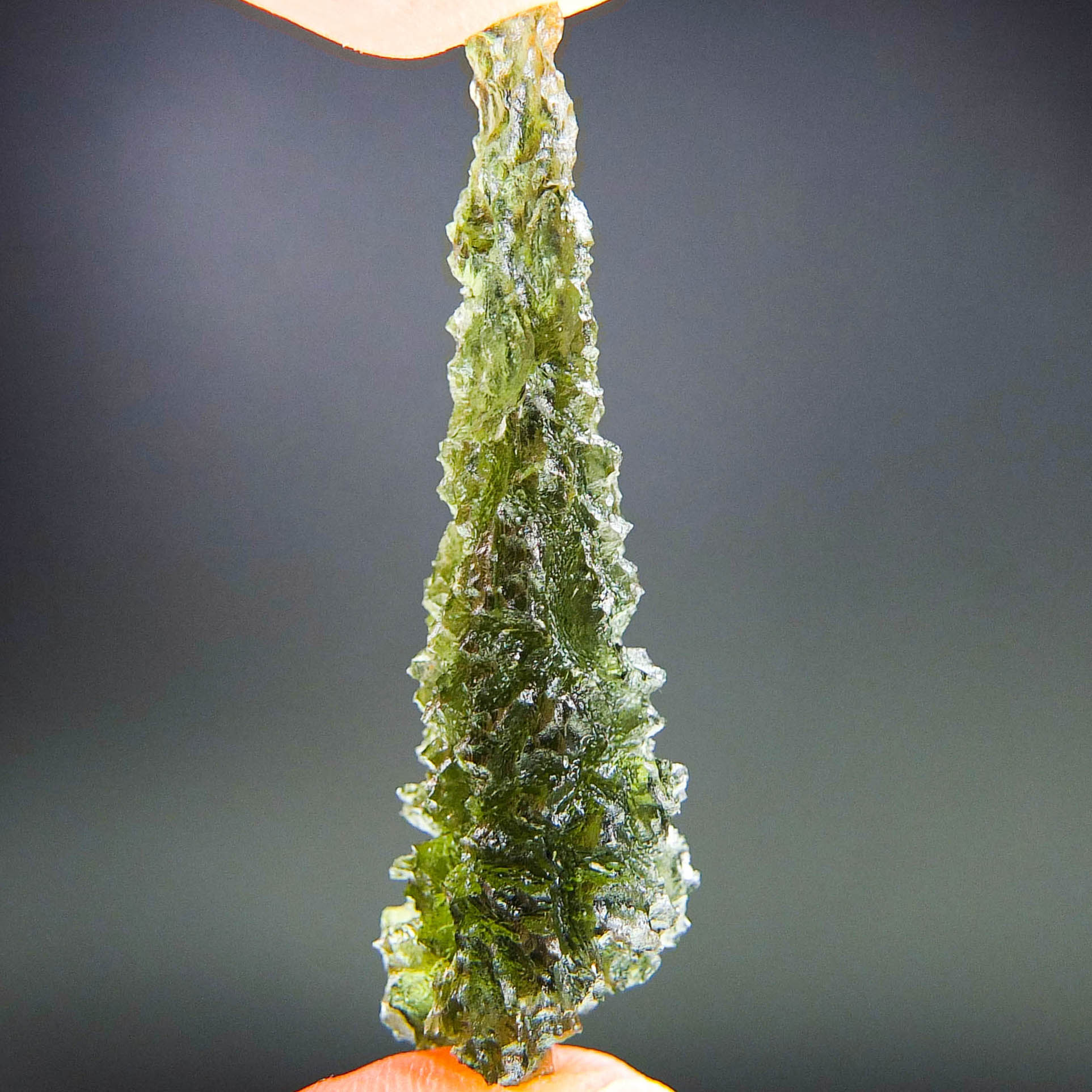 Investment Moldavite - Hedgehog from Besednice