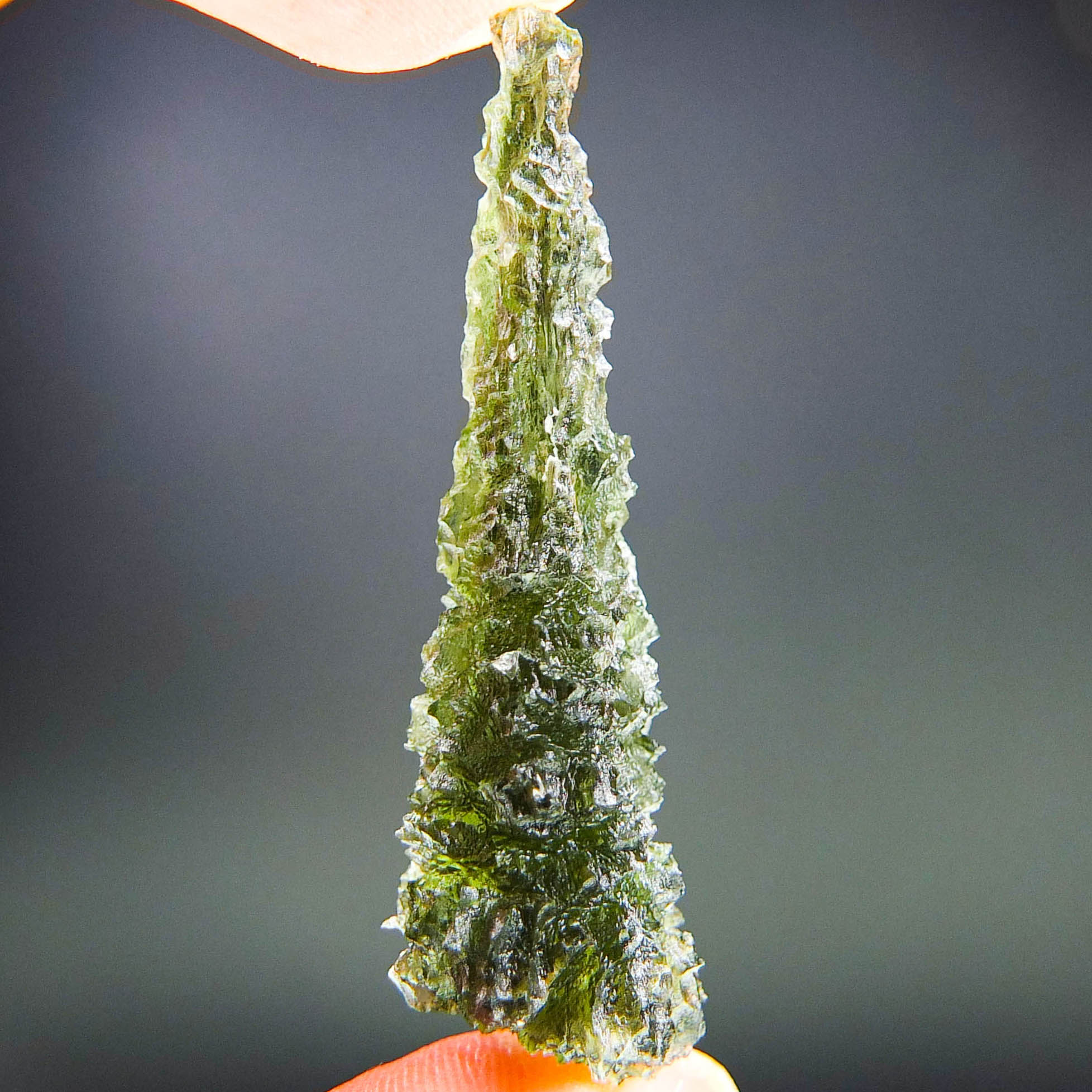 Investment Moldavite - Hedgehog from Besednice