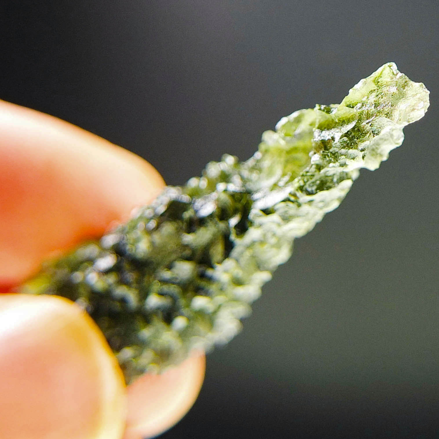 Investment Moldavite - Hedgehog from Besednice