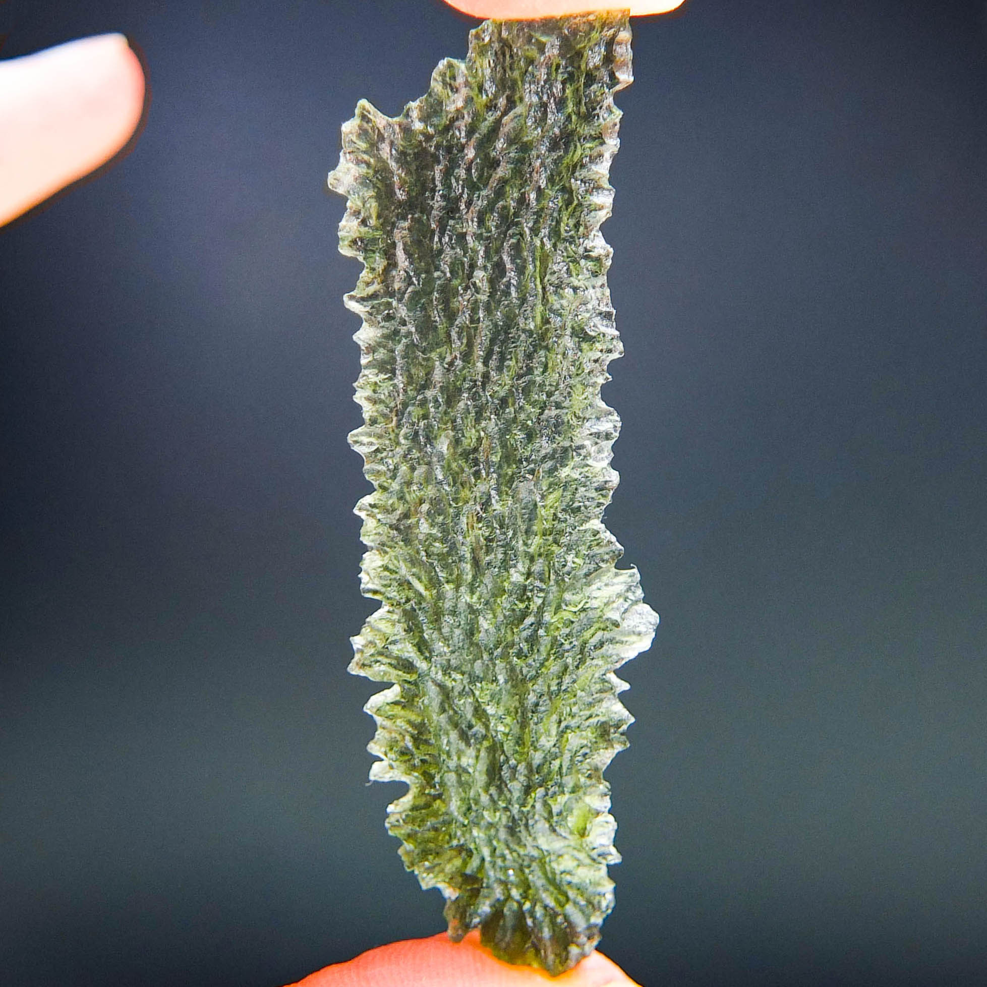 Long Angel Chime Moldavite from Besednice
