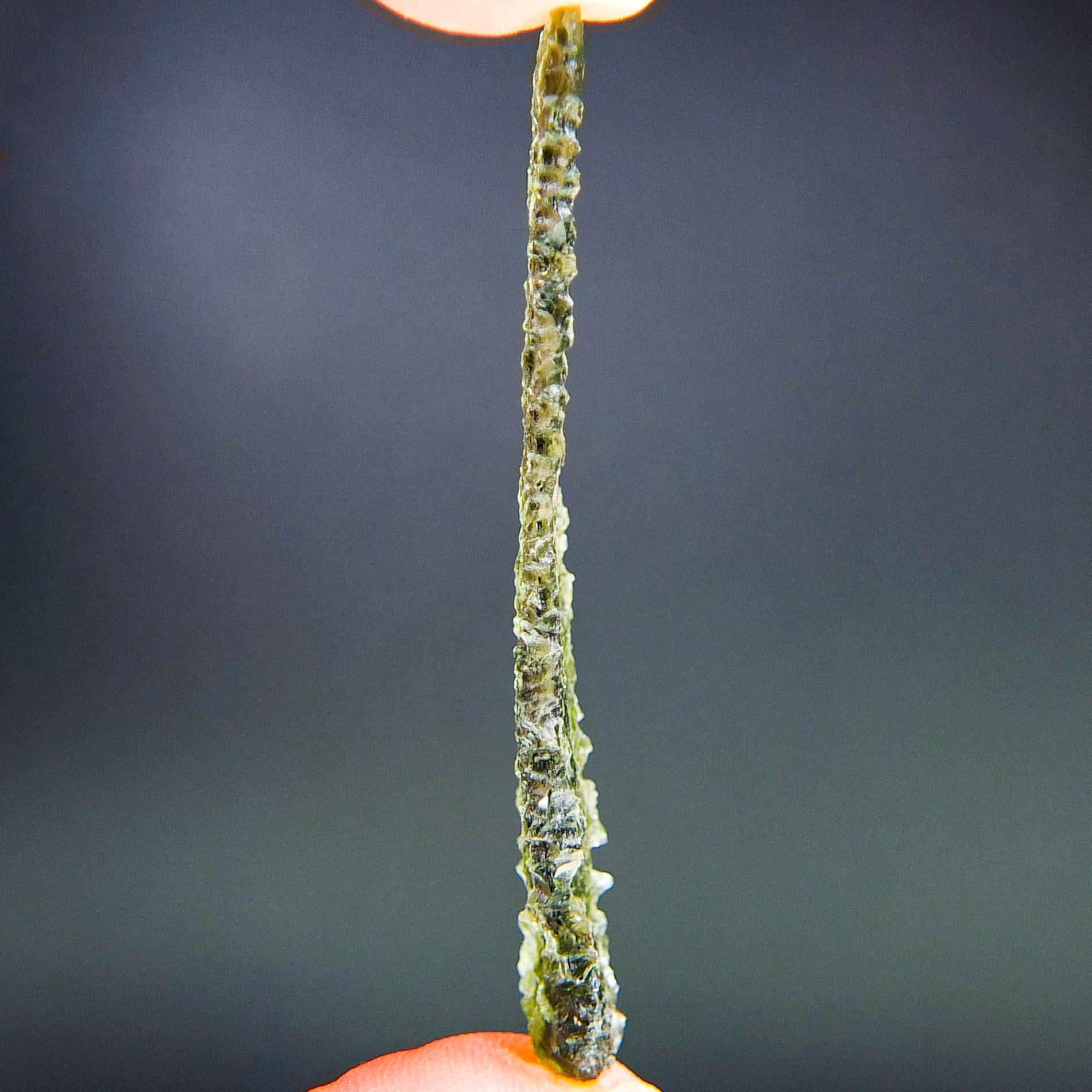 Long Angel Chime Moldavite from Besednice