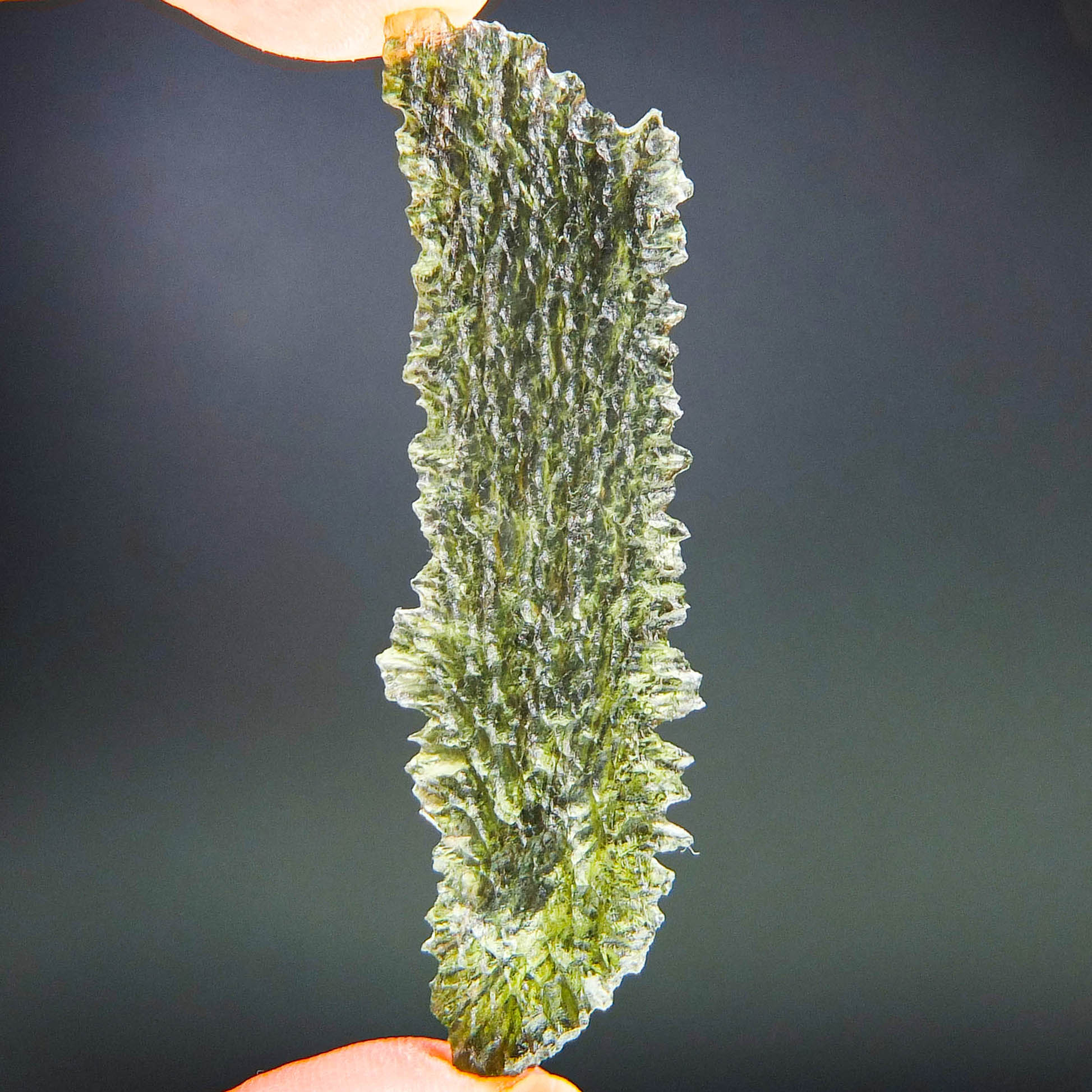 Long Angel Chime Moldavite from Besednice